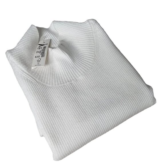 Madewell The Signature Knit Mockneck Sweater Tank Top NM587 White Women XXS‎ NWT - Picture 10 of 15